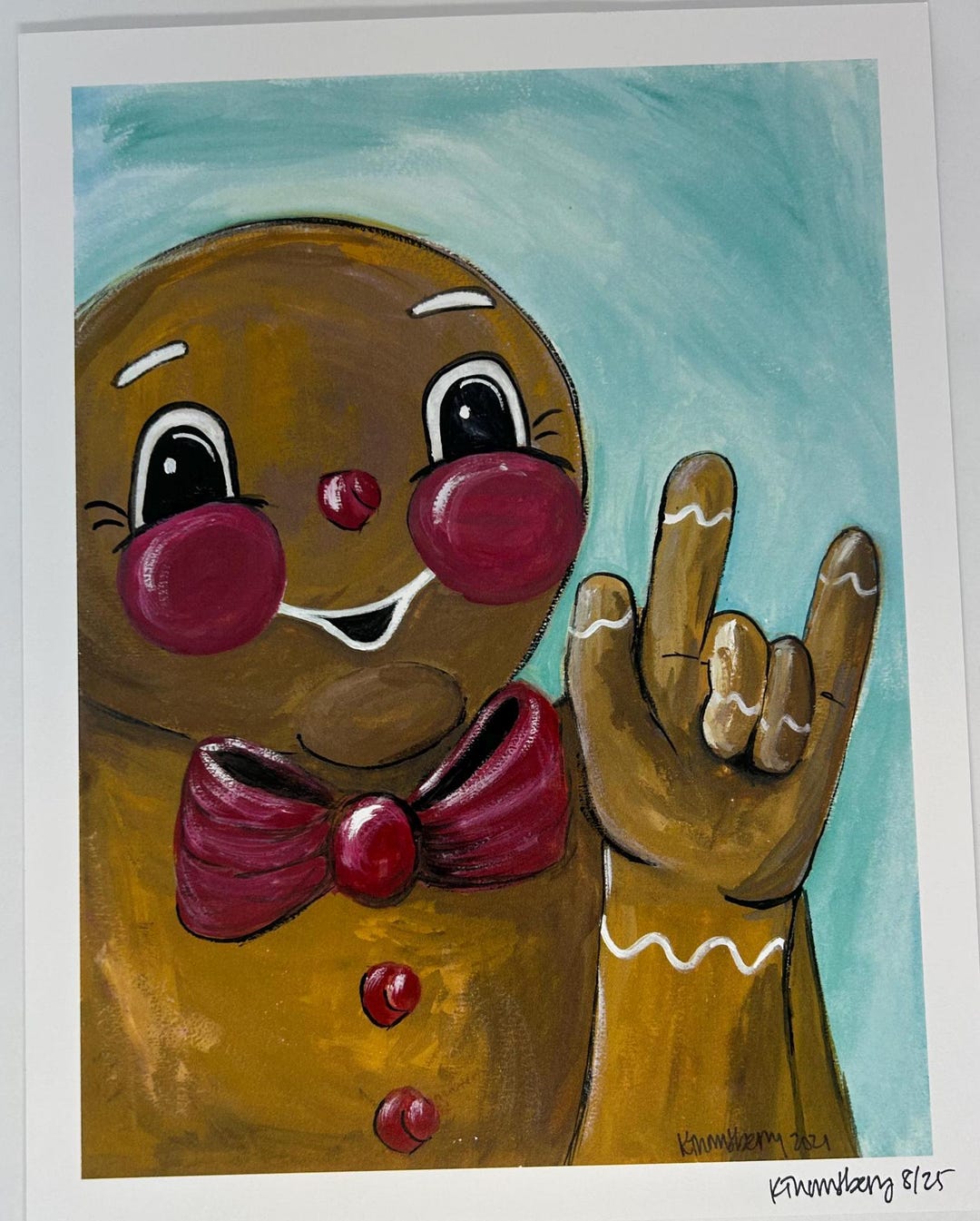 Gingerbread Man With ILY in ASL - Etsy