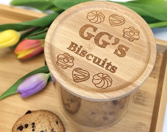 Personalised Biscuit Jar • Sweet Jar • Candy Jar • Sweetie Jar • Treat Jar • Father's Day Gift • Mum Birthday • Grandparent Gift