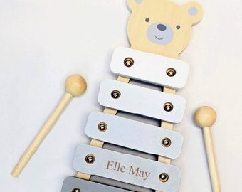 Personalised Music Toy • Xylophone  • Wooden Instruments • Personalised Wooden Toy • Toddler Christmas Gift  • 1st Birthday Gift