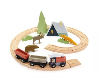 Personalised Wooden Toy • Wooden Train Set • Train Track • Toy Train • Toddler Toy • Toddler Christmas Gift •