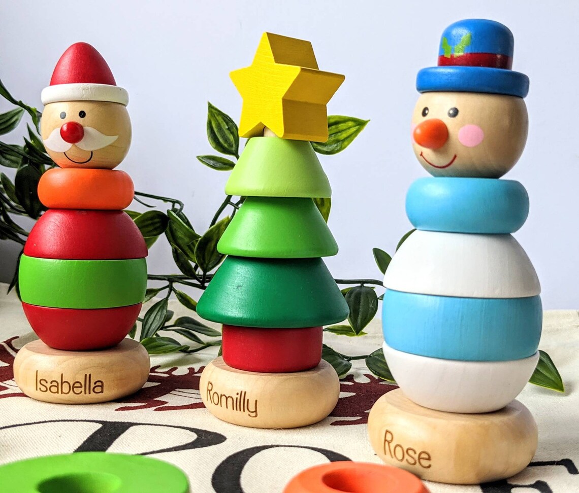 Personalised Stacking Toy Wooden Toy Baby Toy 1st - Etsy UK