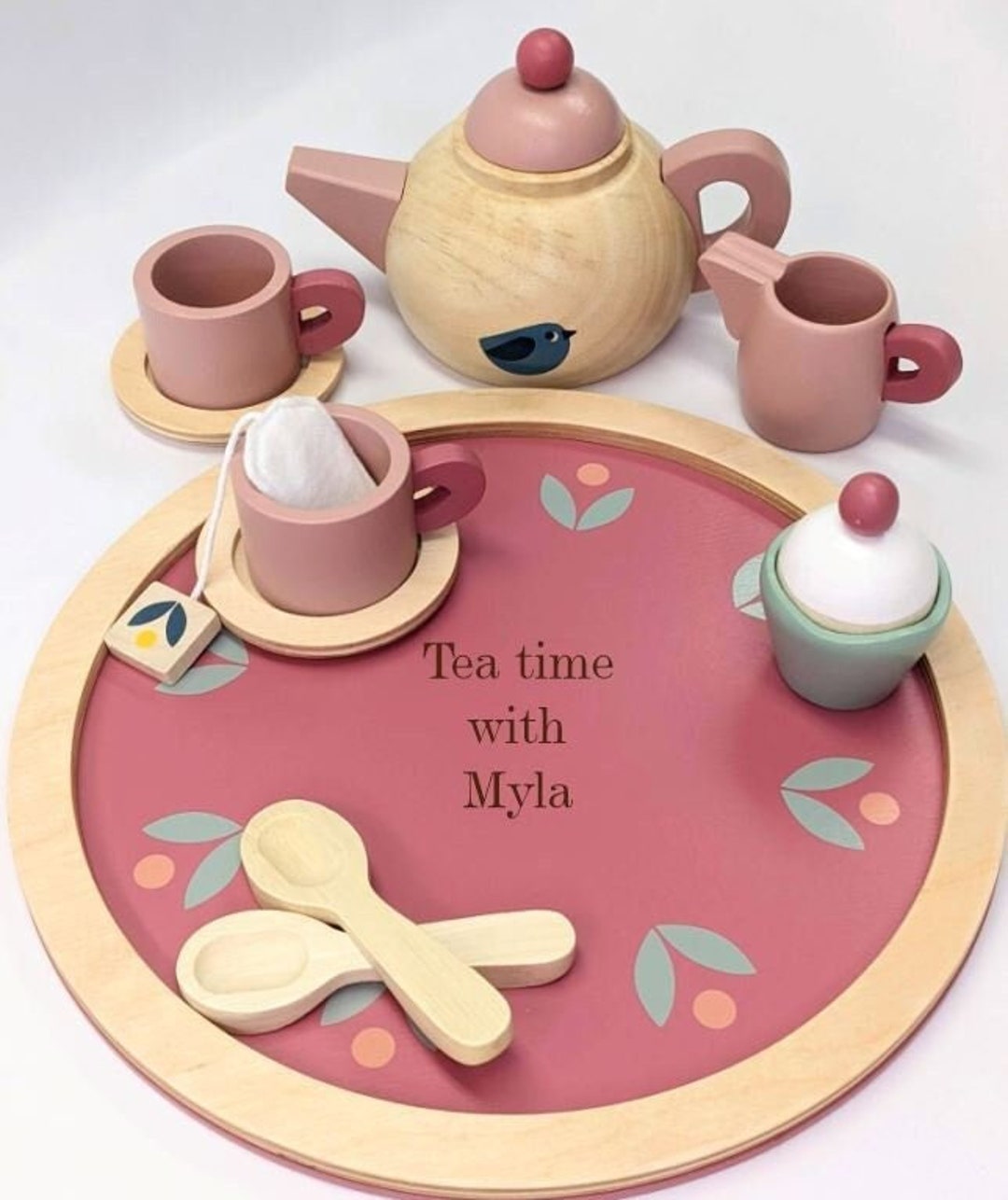 Wooden toy tea set sales