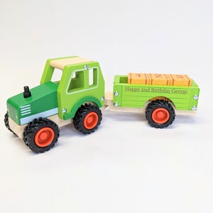 Personalised Wooden Toy• Tractor Toy • 2nd Birthday • Farm Toy • Farmer Toy • Toddler Christmas Gift • 3rd birthday