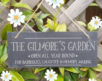 Garden sign • Bar Sign • Slate Sign • Garden Sign • Grandparent Gift • Garden Lovers • Grandma Gift • Grandad Gift • Housewarming Gift