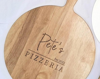 Planche à raser personnalisée • Planche à pizza en bois • Cadeau pour la fête des mères • Cadeau pour couple • Cadeau pour la fête des pères • 5e anniversaire • Pelle à pizza