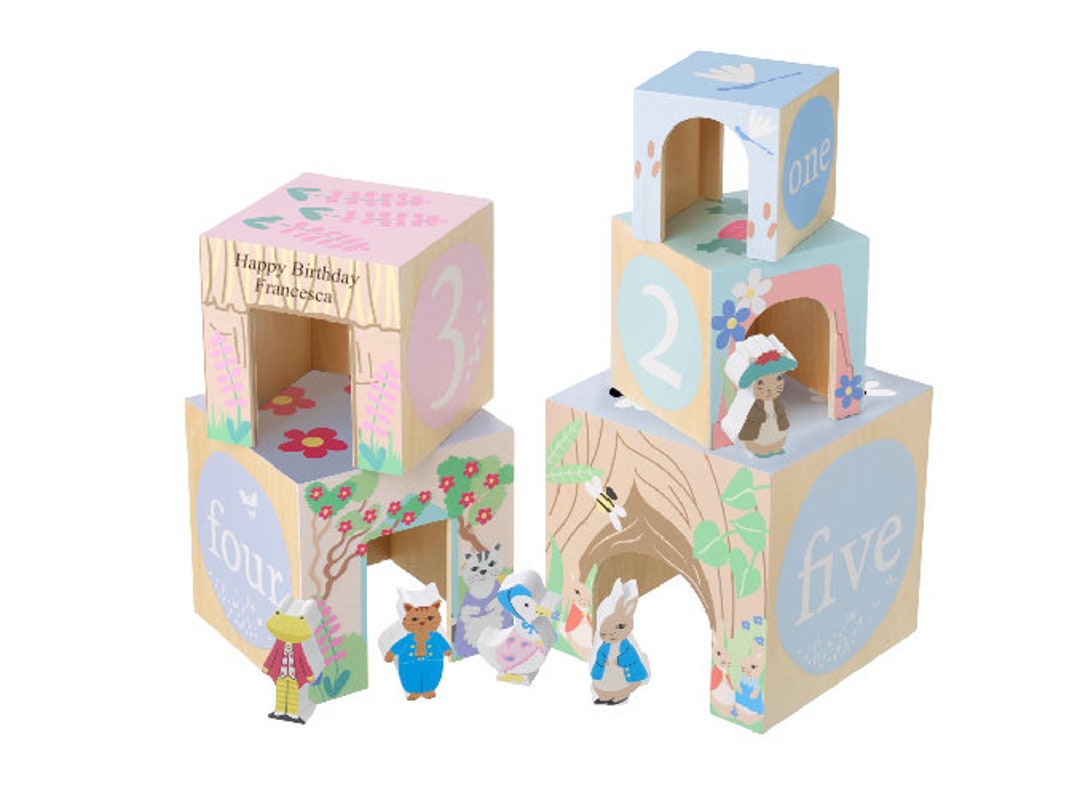 Peter Rabbit Wooden Building Blocks - Early Zambia - View #5