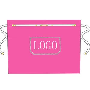 Bistro server half apron for women men,Pink Denim Canvas with Pink Straps | Waist style for waitress, waiter | Restaurant professional