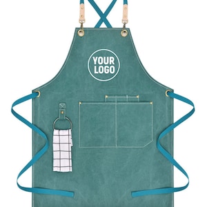 Canvas Cross Back Apron: Water-Resistant Workwear with Pockets