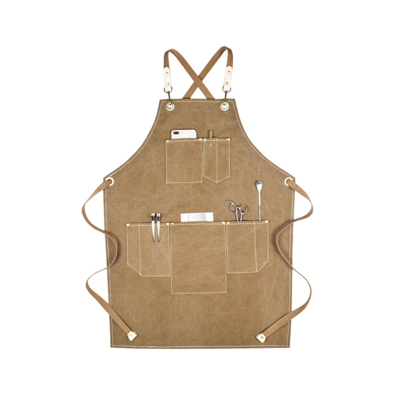 Canvas Work Apron With Pockets for Men and Women Etsy UK