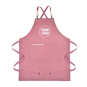 Utility Personalized Water Resistant Cotton Cross Back Full Apron With Pockets,Light Weight Aprons Gift