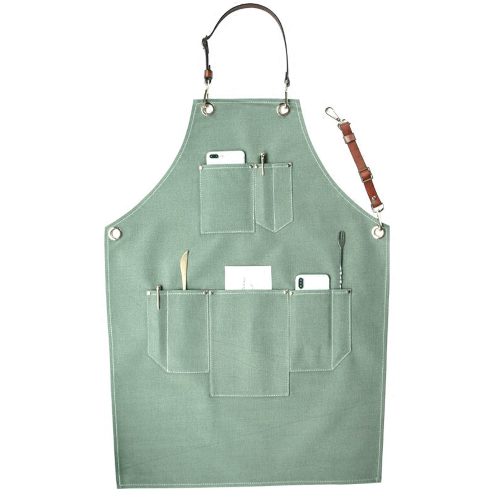 Barista ApronFull Florist Apron For Women & Men With Pockets Etsy