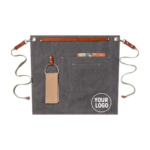 Personalized Half Waist canvas apron with Towel Ring for restaurant,bakery,cafe, kitchen,Men apron,Women apron,Christmas Gift