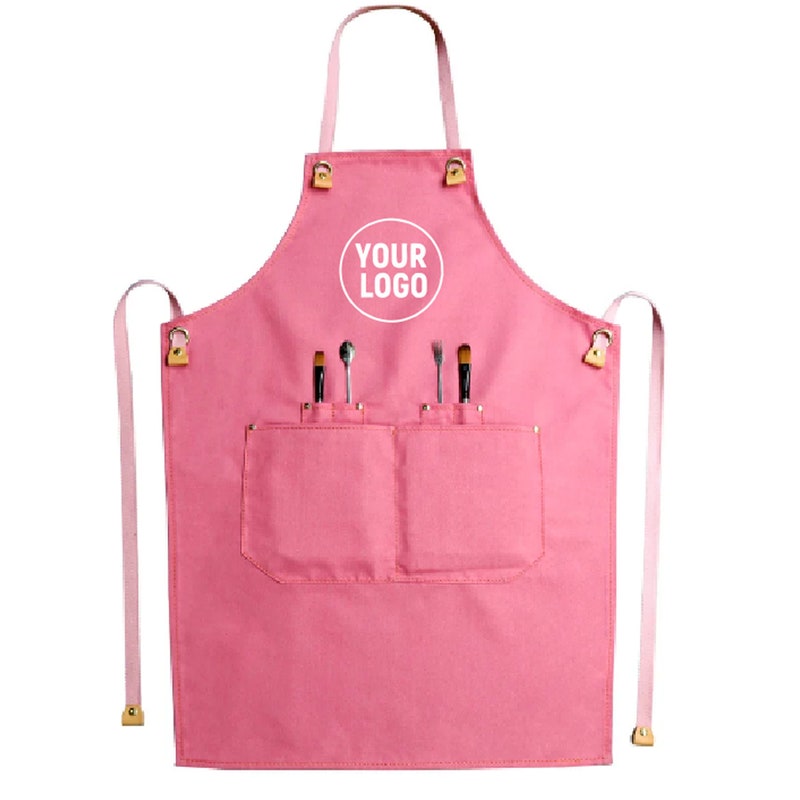 Personalized Unisex Denim Aprons for Restaurant,Bakery,Cafe, Kitchen,Florist,Nail Tech,Studio,Work Shop,BBQ,Aprons Gift