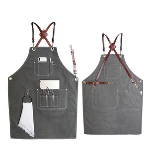 Waterproof Apronwaxed Canvas Aprons for Women & Men With Back - Etsy