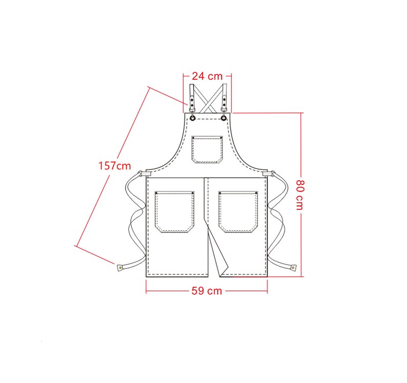 Personalized Barber Barista Florist Stylist Work Denim Apron With Pockets For Women and Men