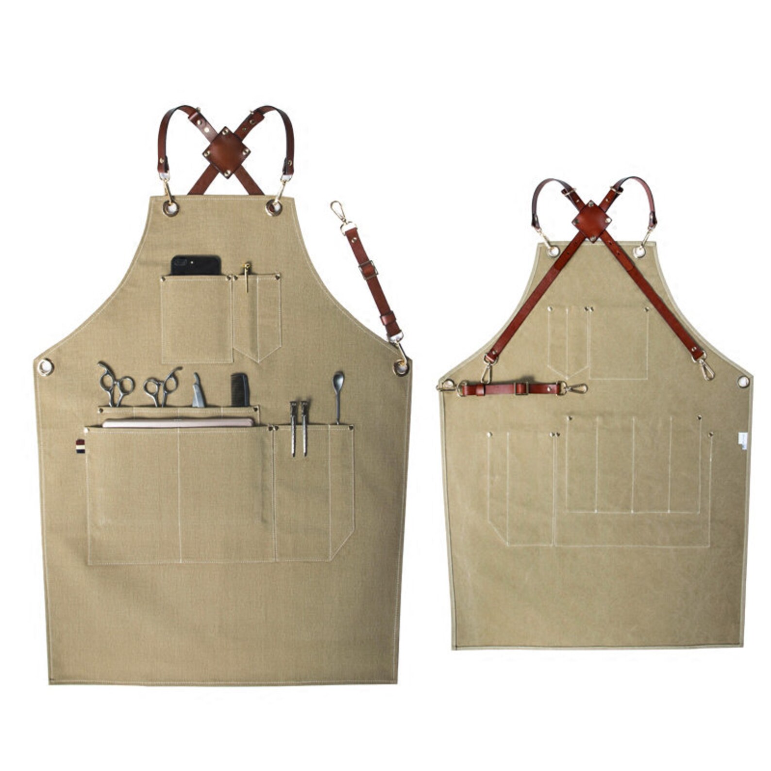 Barber Stylist Hairdresser ApronsCanvas Apron For Women With Etsy