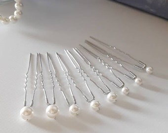 Set Pearl Hair Pins Wedding Accessory for Mother of Bride Groom Bridesmaids Gift 3274