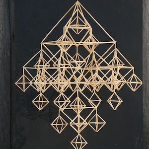 "DIY Himmeli ""Familie Himmeli"" (traditionelles finnisches Modell) (Schilfgras, Länge 3-27 cm, ca 600 Stück)