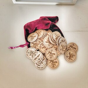 Mom themed activity tokens, mother&#39;s day, gifts for her
