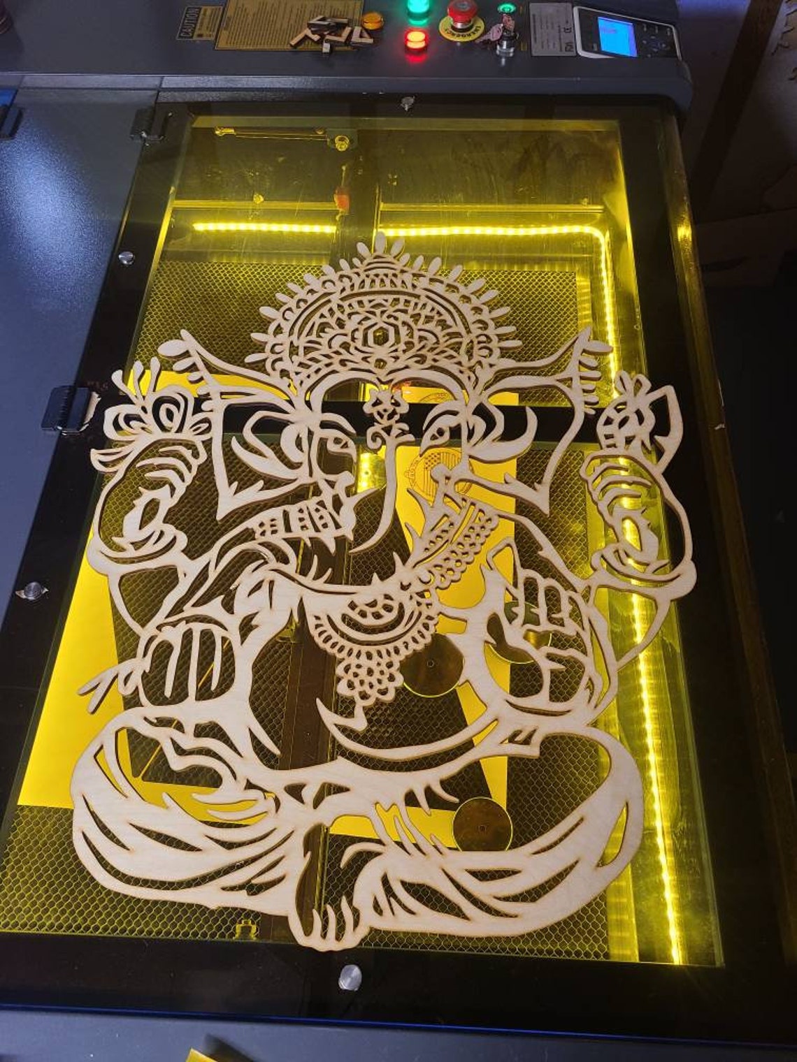 Ganesha Wall Hanging. Hindu Wall Art. Laser Cut. Hindu God. Etsy