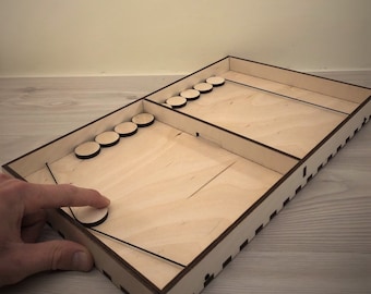Fast Sling Puck Game: Wooden Family Board Game