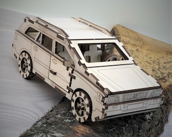 Wooden Volvo XC90 3D Puzzle Kit: Assembling Game