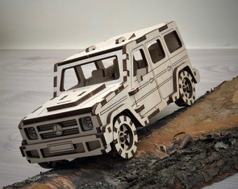 Wooden 3D Puzzle, Mercedes G500 Construction Kit, Wood Puzzle,3D Puzzle,Assembling game,Building Game,Wood Constructor Toy,Kids Wooden Model