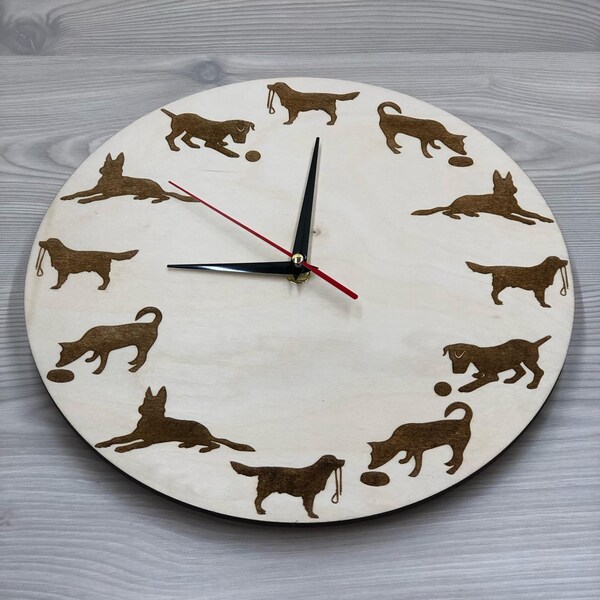Dog Clock Etsy