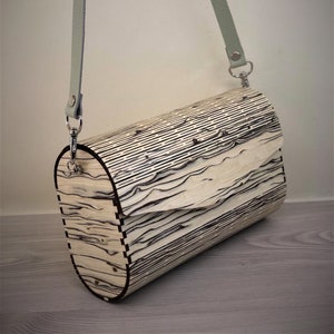Wooden clutch bag, Wood Bag, Ice Wood, Ladies Bag, Evening clutch, Modern clutch, Wooden handbag, Wooden purse, Gift for Her, Unique bag