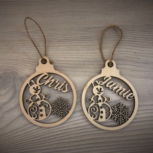 Custom Wood Christmas Ornament: Personalized Holiday Decor