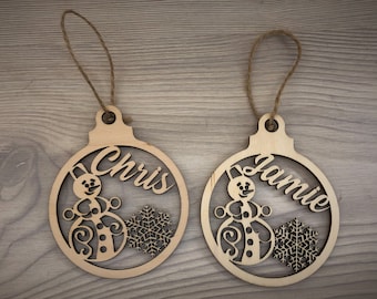 Custom Wood Christmas Ornament: Personalized Holiday Decor