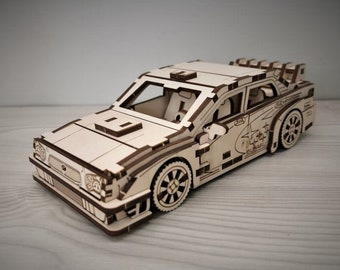 Subaru Impreza 3D Wooden Puzzle Kit: Assembling Game