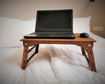 Laptop bed tafel, laptop bed tray, draagbare lap bureau, notebook tafel, laptop tafel, tafel voor laptop, draagbare tafel, studie in bed, houten dienblad