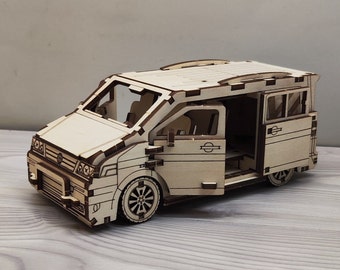 VW T5 Wooden 3D Puzzle Kit: Construction Kit