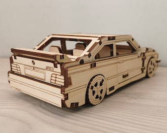 BMW E36 M3 Wooden 3D Puzzle Construction Kit