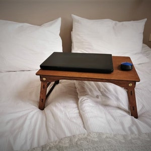 Laptop Bed Table,Laptop Bed Tray,Portable Lap Desk,Notebook Table,Laptop table,Table for laptop,Portable table,Study in Bed,Wood Tray zdjęcie 2