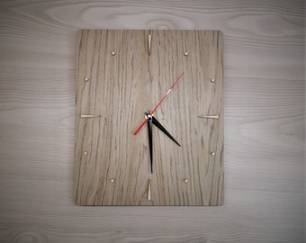 Gray Oak clock,Wooden clock,Wood clock,Kitchen wall clock,Wood wall clock,Wall clock,Wooden clock for wall,Modern wall clock,Wooden gift