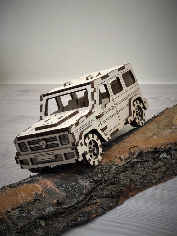 Mercedes G500 3D Wooden Puzzle Kit: Assembling Game, Wood Constructor Toy