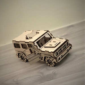 Wooden 3D Puzzle, Mercedes G500 Construction Kit, Wood Puzzle,3D Puzzle,Assembling game,Building Game,Wood Constructor Toy,Kids Wooden Model image 9