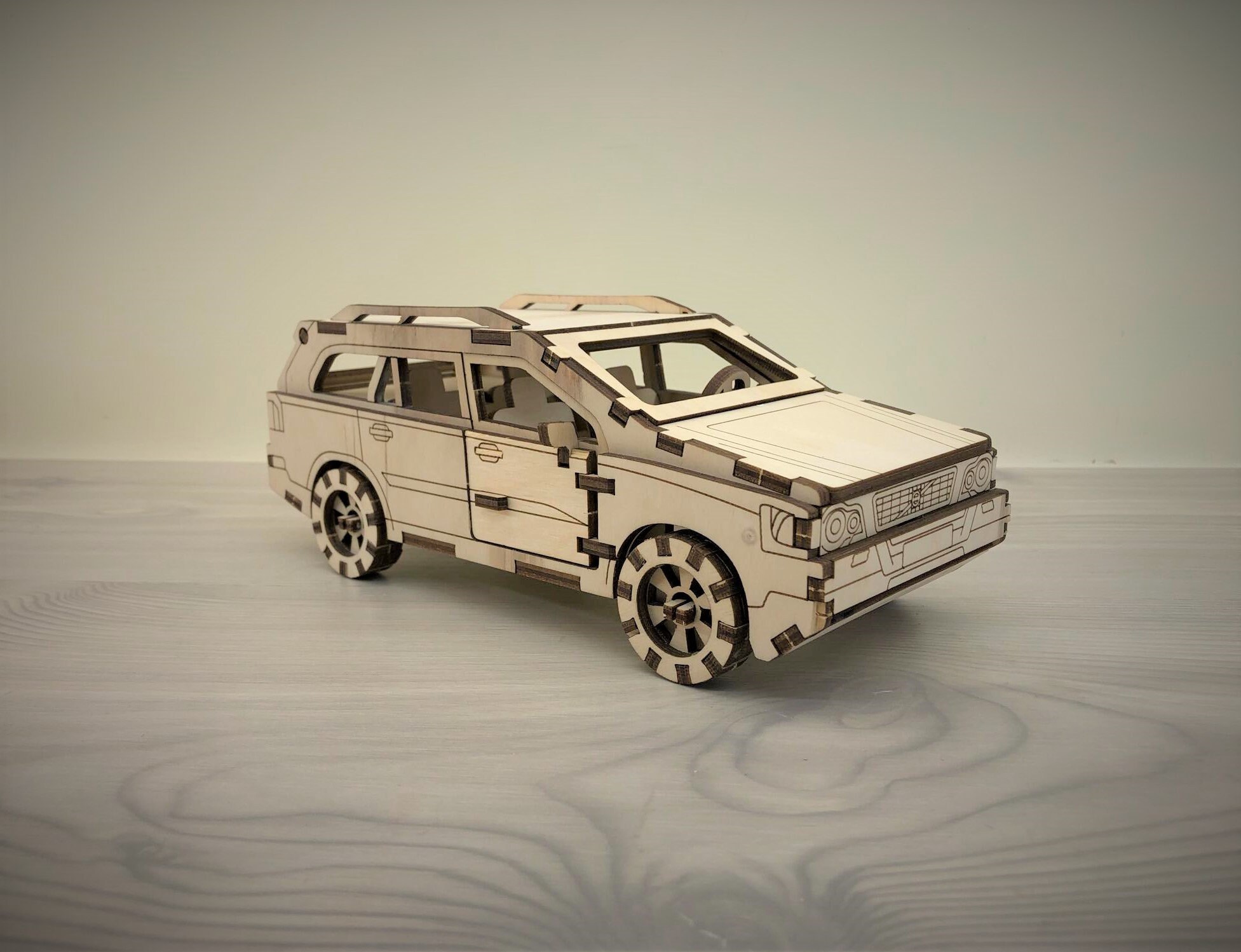 半額満載!スーパーSALE グランドセール! Puzzle, 3D Wooden Volvo Puzzle Wood Kit, Construction XC90 立体パズル