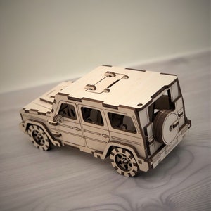 Wooden 3D Puzzle, Mercedes G500 Construction Kit, Wood Puzzle,3D Puzzle,Assembling game,Building Game,Wood Constructor Toy,Kids Wooden Model image 4