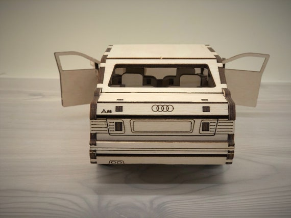 Wooden 3D Puzzle Audi A8 Construction Kit Wood Puzzle 3d Puzzle