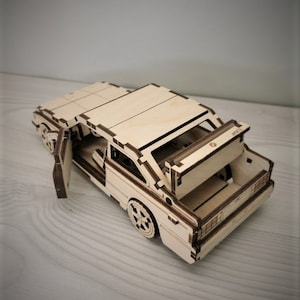 Wooden 3D Puzzle, BMW E30 M3 Construction Kit,Wood Puzzle,3D Puzzle,Assembling game,Building Game,Wood Constructor Toy,Kids Wooden Model image 6