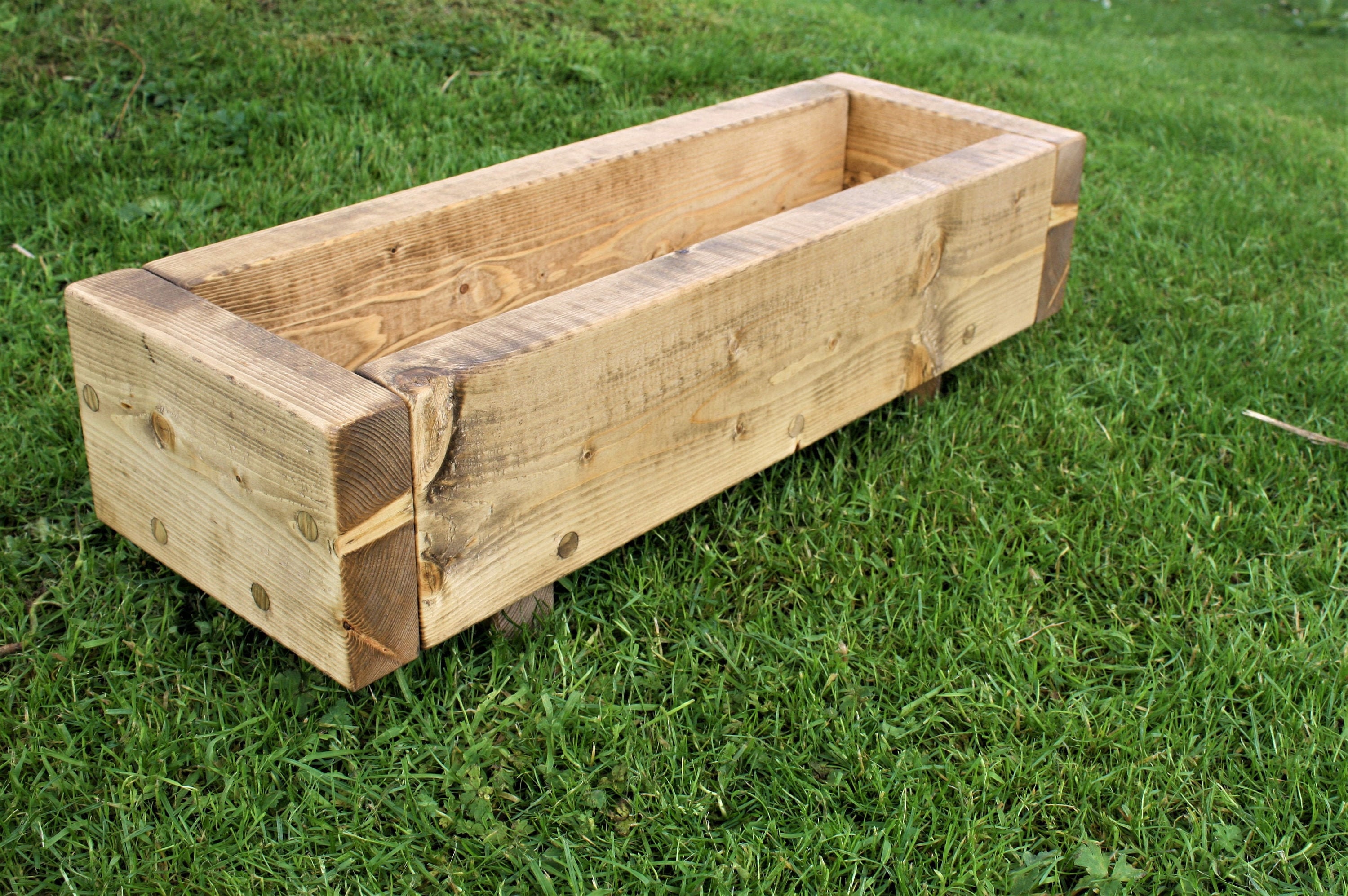 High Quality, Solid Wood Garden Planter, Rustic Reclaimed Style, Strong ...