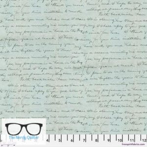 Palette Blue Script by Tim Holtz for Freespirit - Sold by the Half Yard