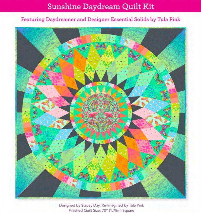 Sunshine Daydream Quilt Kit featuring Bargain sale Pink fo by Tula Max 59% OFF Daydreamer