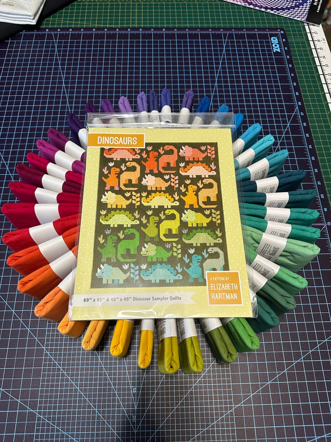 Dinosaur Quilt Kit by Elizabeth Hartman Featuring Cherrywood Fabrics