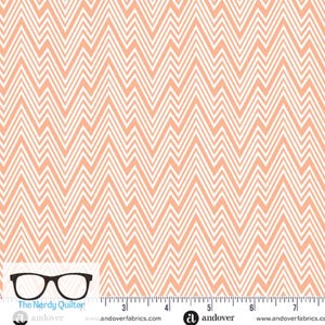 Preorder: Perfect Day Zigziig in Orange by Libs Elliott for Andover A-10221-O - Sold by the Half Yard