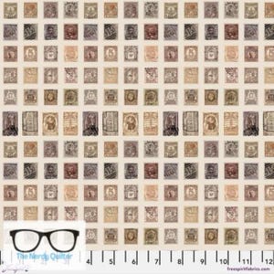 Palette Neutral Stamps by Tim Holtz for Freespirit - Sold by the Half Yard