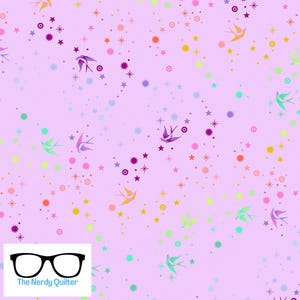 True Colors Fairy Dust in  Lavender by Tula Pink for Freespirit PWTP133.Lavender - Sold by the Half Yard